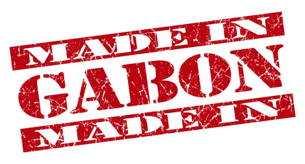 Made in Gabon grunge red stamp — Stock Photo, Image