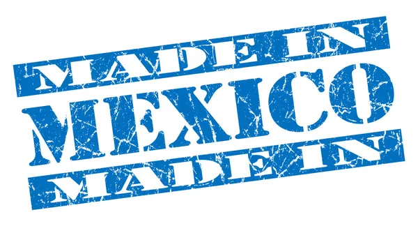 Made in Mexico Grunge Blue Stempel — Stockfoto
