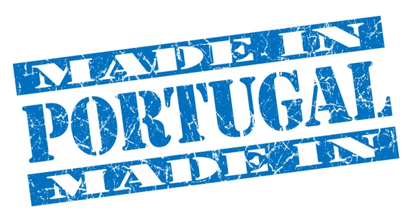 Gemaakt in portugal grunge blauwe stempel — Stockfoto