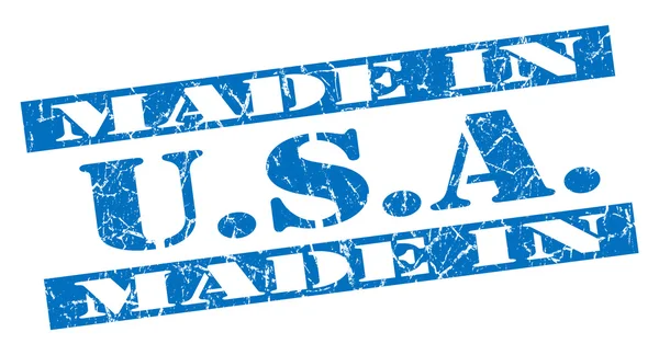 Made in USA grunge blue stamp — Stock Photo, Image