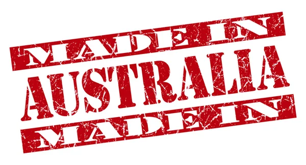 Made in Australia Grunge rote Briefmarke — Stockfoto
