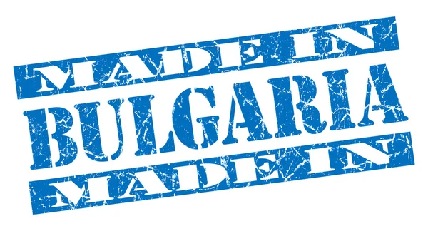 Hergestellt in bulgaria grunge blue stamp — Stockfoto
