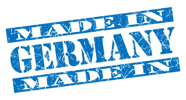 Gyártott-ban Németország kék grunge-bélyeg — Stock Fotó