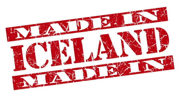 Made in Iceland grunge red stamp — Stock Photo, Image