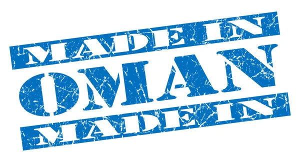 Made in Oman grunge blue stamp — Stock Photo, Image