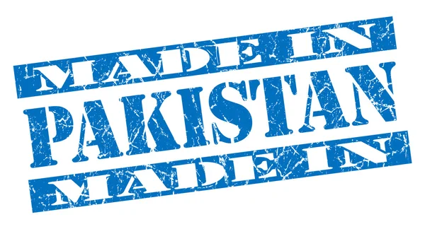 Hecho en Pakistán grunge sello azul —  Fotos de Stock