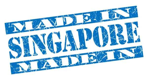 Feito em Singapura grunge selo azul — Fotografia de Stock
