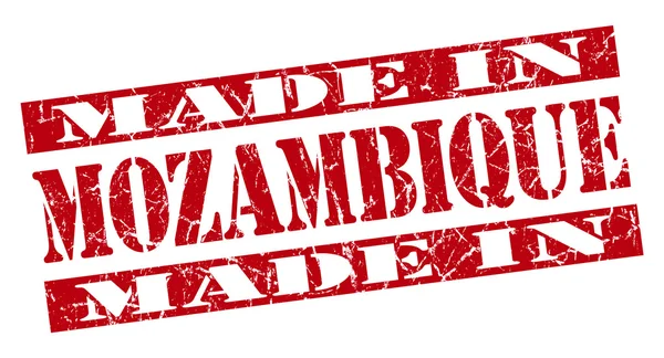 I Moçambique grunge röd stämpel — Stockfoto
