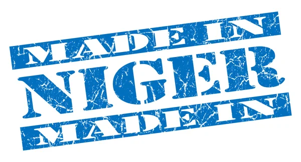 Made in Niger grunge blue stamp — Stock Photo, Image