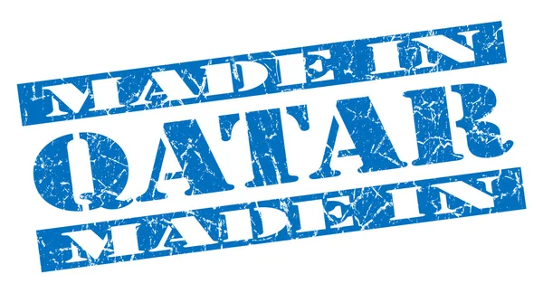 Made in Qatar grunge blue stamp — Stock Photo, Image