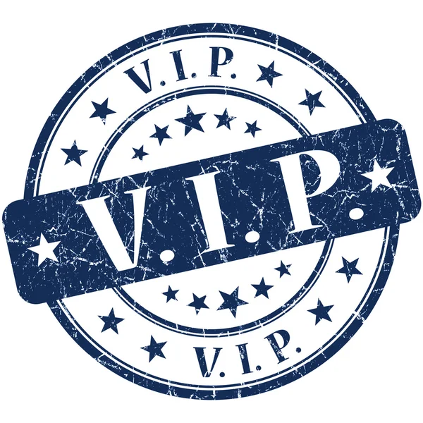 VIP-grunge ronde blauwe stempel — Stockfoto