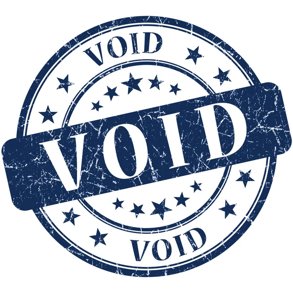 Void グランジ ラウンド青色の切手 — ストック写真