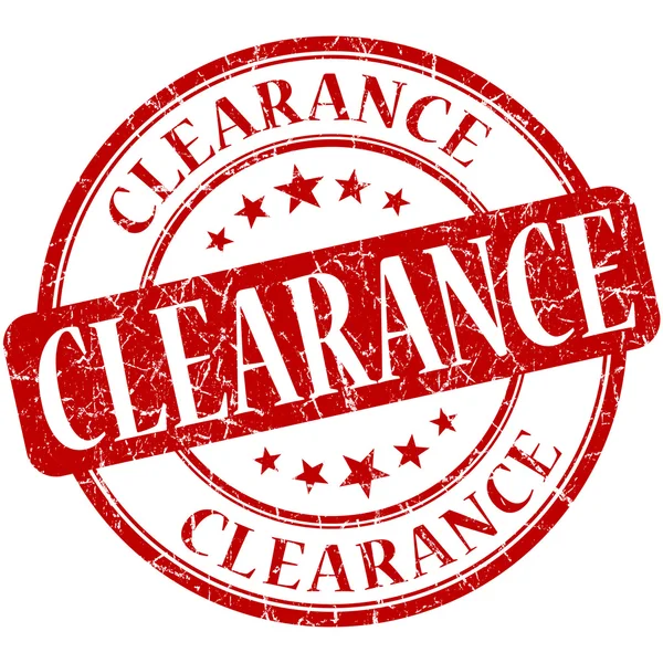 Clearance grunge red round stamp — Stock Photo, Image