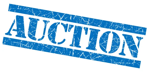 Auction grunge blue stamp — Stock Photo, Image