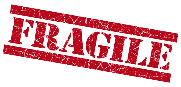 Fragile red grunge stamp — Stock Photo, Image