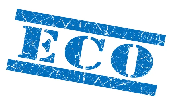 Eco niebieski nieczysty pieczęć — Zdjęcie stockowe
