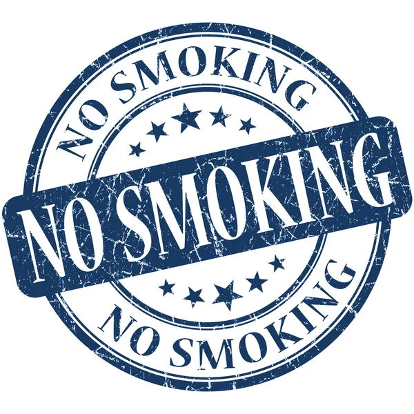 Nem dohányzó grunge kék kerek bélyegző — Stock Fotó