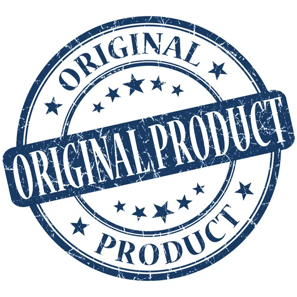 Originele product grunge blauwe ronde stempel — Stockfoto