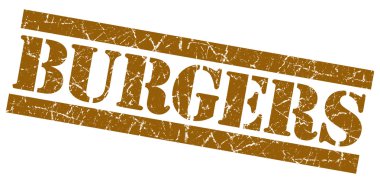 Hamburger grunge kahverengi pul