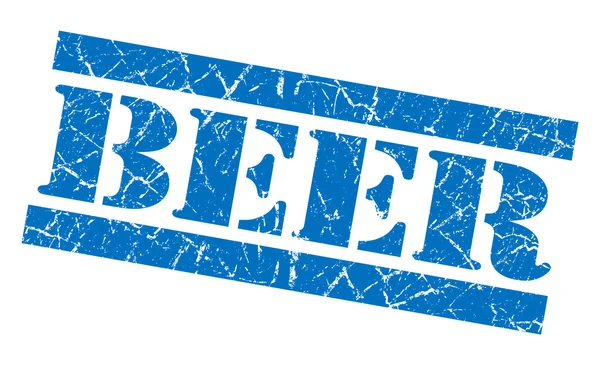 Beer grunge blue stamp — Stock Photo, Image