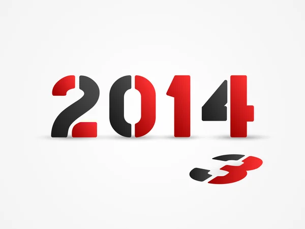 새 해 2014 붉은 포스터 — 스톡 벡터