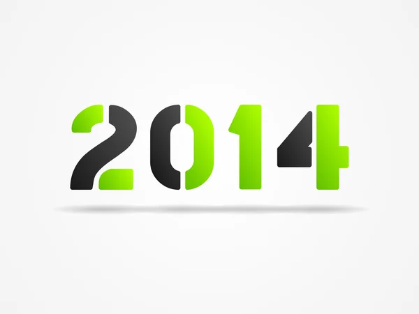 Зеленый плакат 2014 года — стоковый вектор