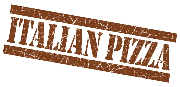 Italian Pizza grunge brown stamp — Stock Photo, Image