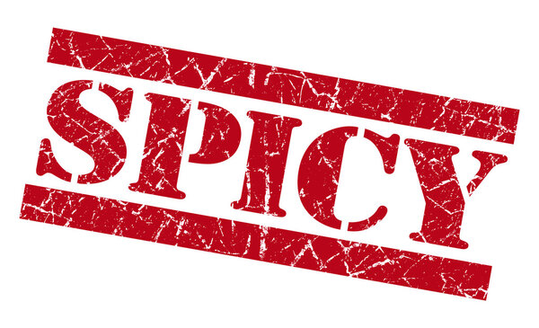 Spicy red grunge stamp