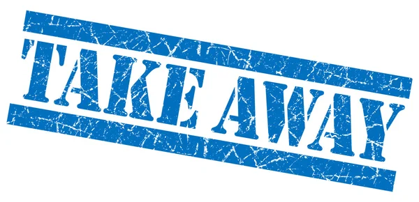 Take away blue grunge stamp — Stock Photo, Image