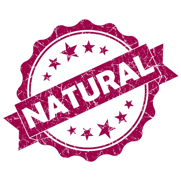 NATURALE rosa vintage rotondo grunge seal isolato su sfondo bianco — Foto Stock