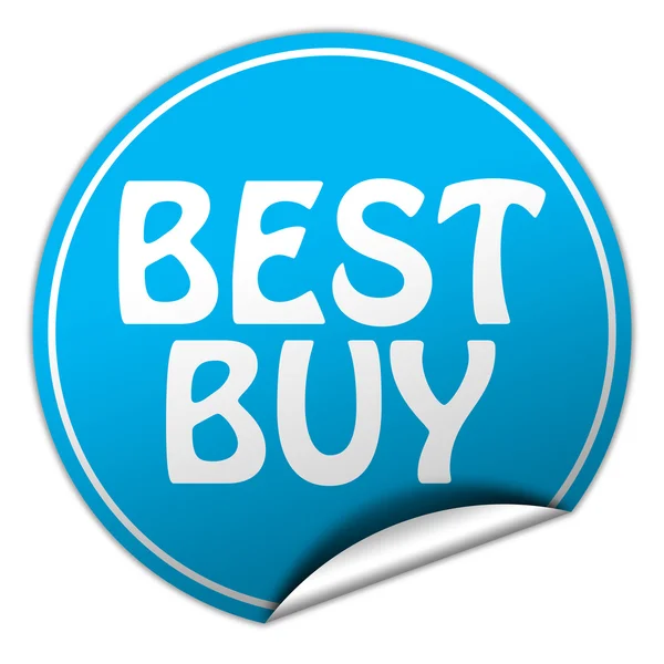 BEST BUY round blue sticker on white background — Stock Photo, Image
