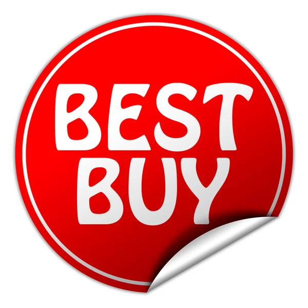 BEST BUY round red sticker on white background — Stock Photo, Image