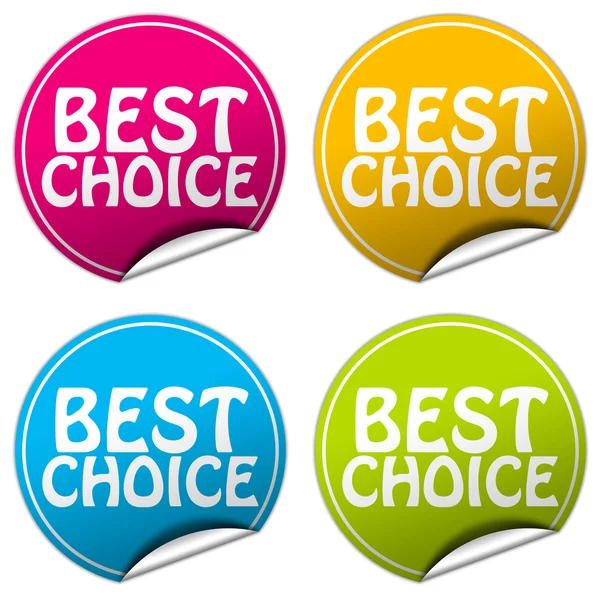 Stickers ronds Best Choice sur fond blanc — Photo