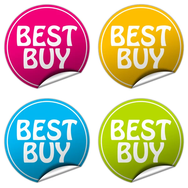 BEST BUY round stickers set on white background — Stock Photo, Image