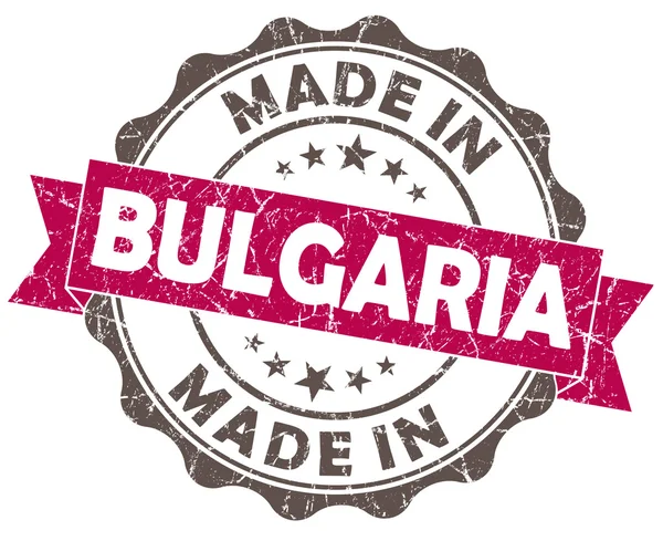 Made in bulgaria pink grunge seal isoliert auf weißem Hintergrund — Stockfoto