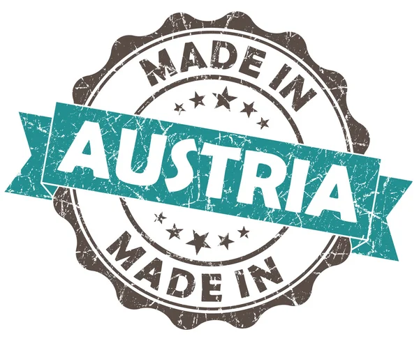 Made in AUSTRIA blue grunge seal — Stock Photo, Image