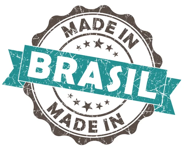 Made in BRASIL blue grunge seal — Stock Photo, Image