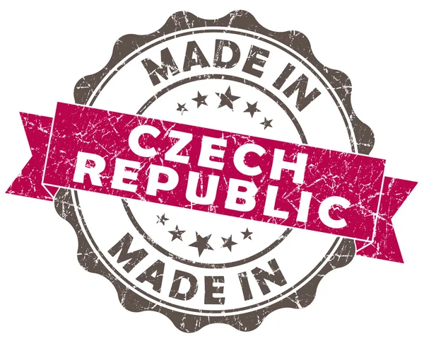 Made in Czech Republic pink grunge seal — Stock Photo, Image