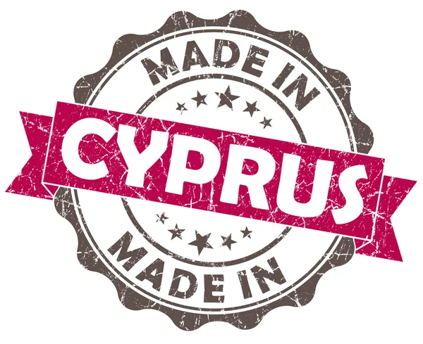 Hergestellt in Zypern rosa Grunge Robbe — Stockfoto