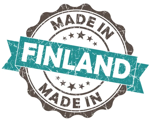 Made in FINLAND blue grunge seal — Stock Photo, Image