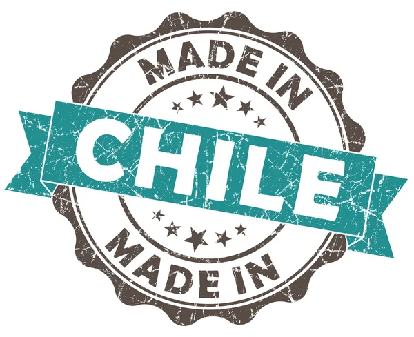 Gjort i chile blå grunge sigill — Stockfoto