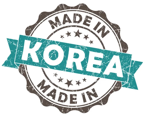 Made in Korea blue grunge seal — Stockfoto