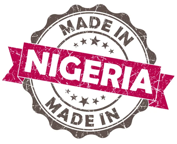 Made in NIGERIA pink grunge seal — Stock Photo, Image