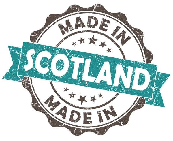 Made in SCOTLAND sigillo grunge blu — Foto Stock