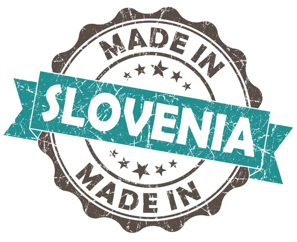 Made in SLOVENIA blue grunge seal — Stock Photo, Image