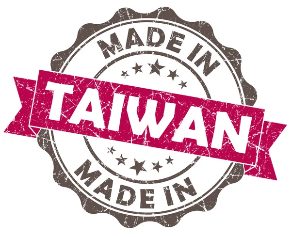 Made in TAIWAN sigillo grunge rosa — Foto Stock