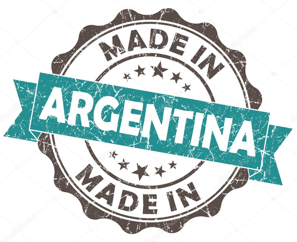Made in argentina blue grunge seal — Stock Photo © Aquir014b 39263553