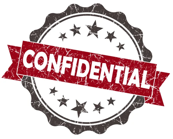 CONFIDENTIAL red grunge vintage seal isolated on white — Stock Photo, Image