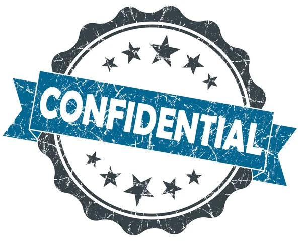 CONFIDENTIAL blue grunge vintage seal isolated on white — Stock Photo, Image