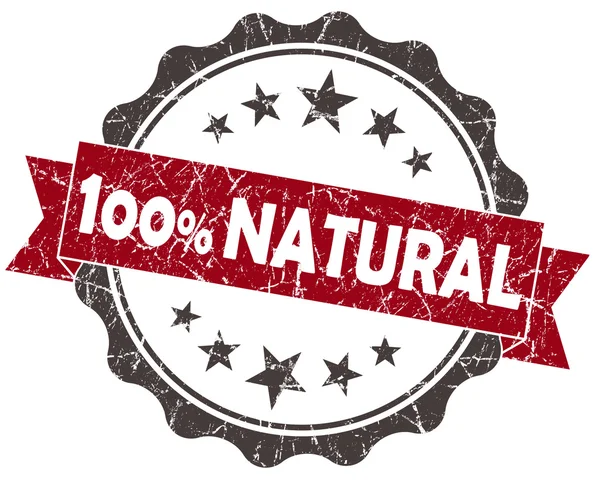 Natuurlijke rode grunge vintage zegel geïsoleerd op wit — Stockfoto